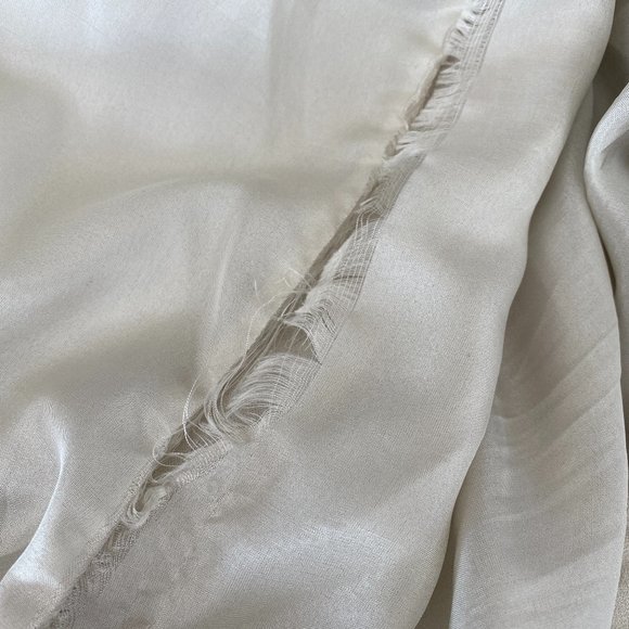 Eileen Fisher Ivory Ecru Cream Off White Beige 100% Silk Elastic Waist Pant 3X - Picture 5 of 5